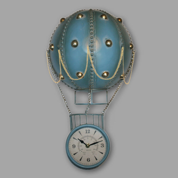 Metal Vintage Hot Air Balloon Clock