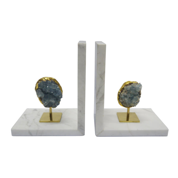 Agate & Crystal  Bookends Agate